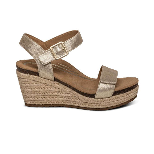 Sydney Espadrille Wedge - Champagne