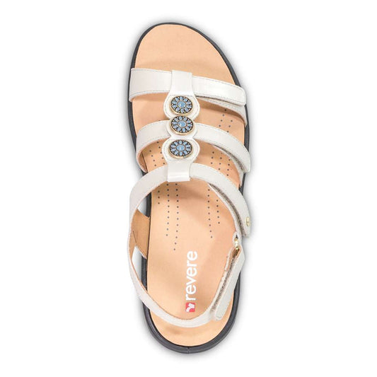 Santiago Back Strap Sandal - Pearlised White