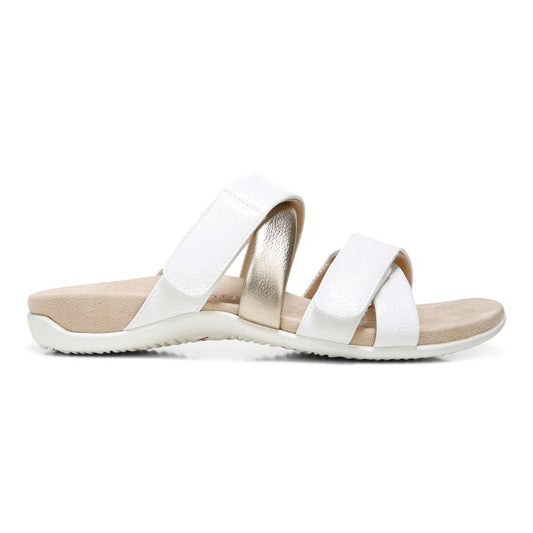 Hadlie Slide - White Patent