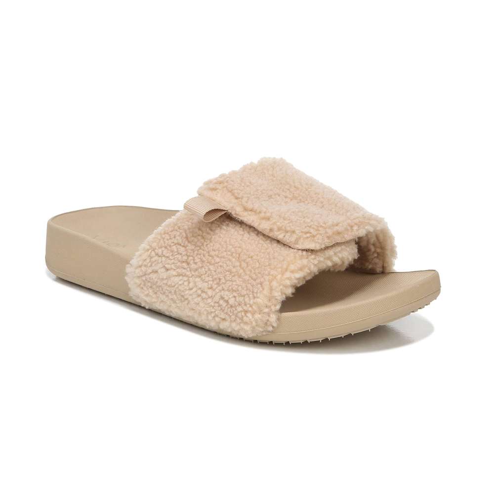 Keira Shearling Slide - Ginger Root