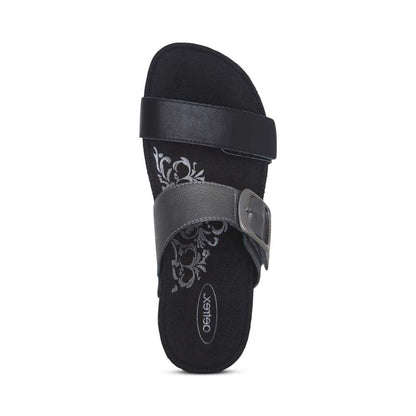 Daisy Slide Sandal - Black