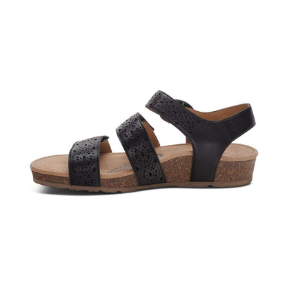 Lilly Strapped Sandal - Black Cutout