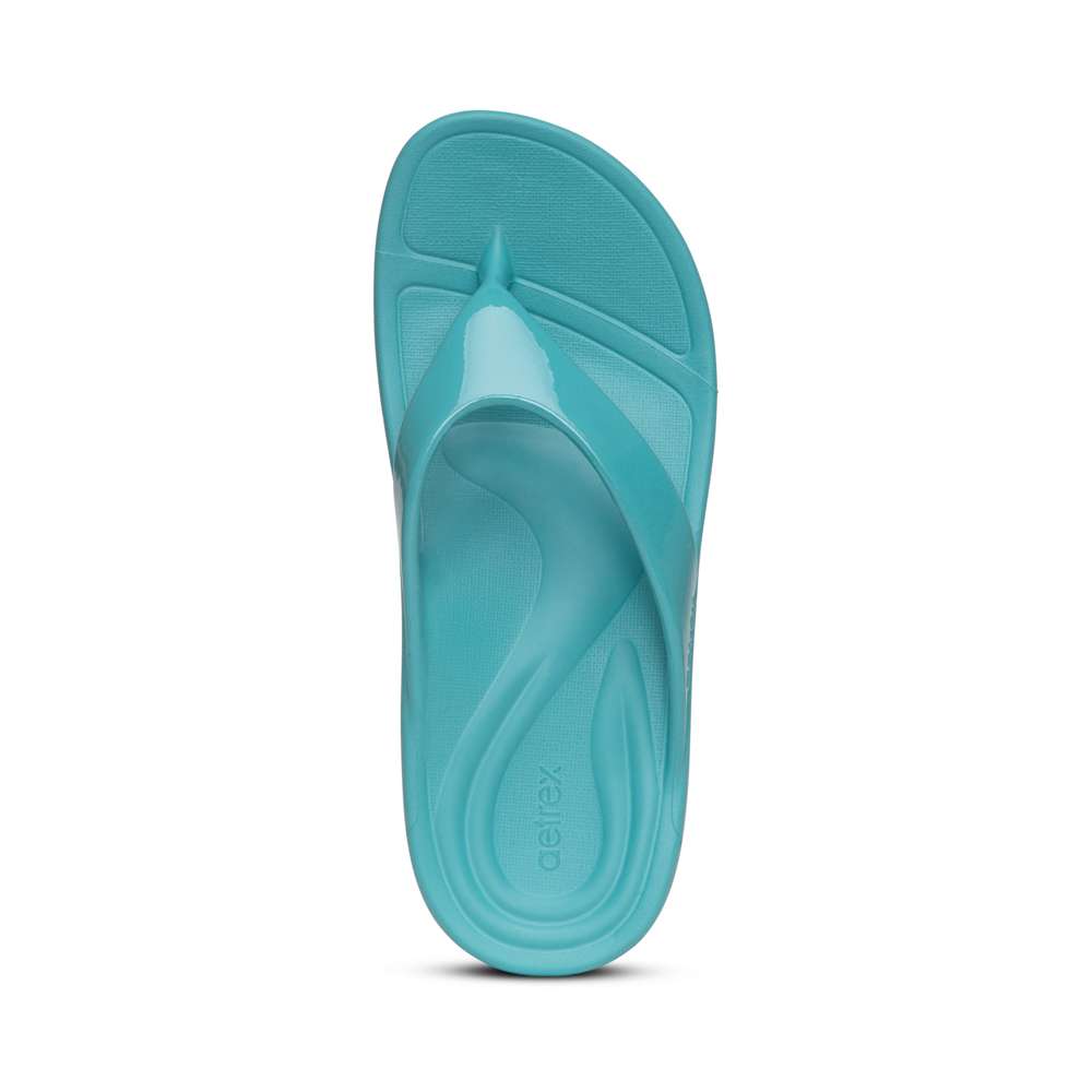 Maui Women's Toe Post Sandal - Aqua