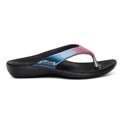 Maui Women's Toe Post Sandal - Metallic Pink