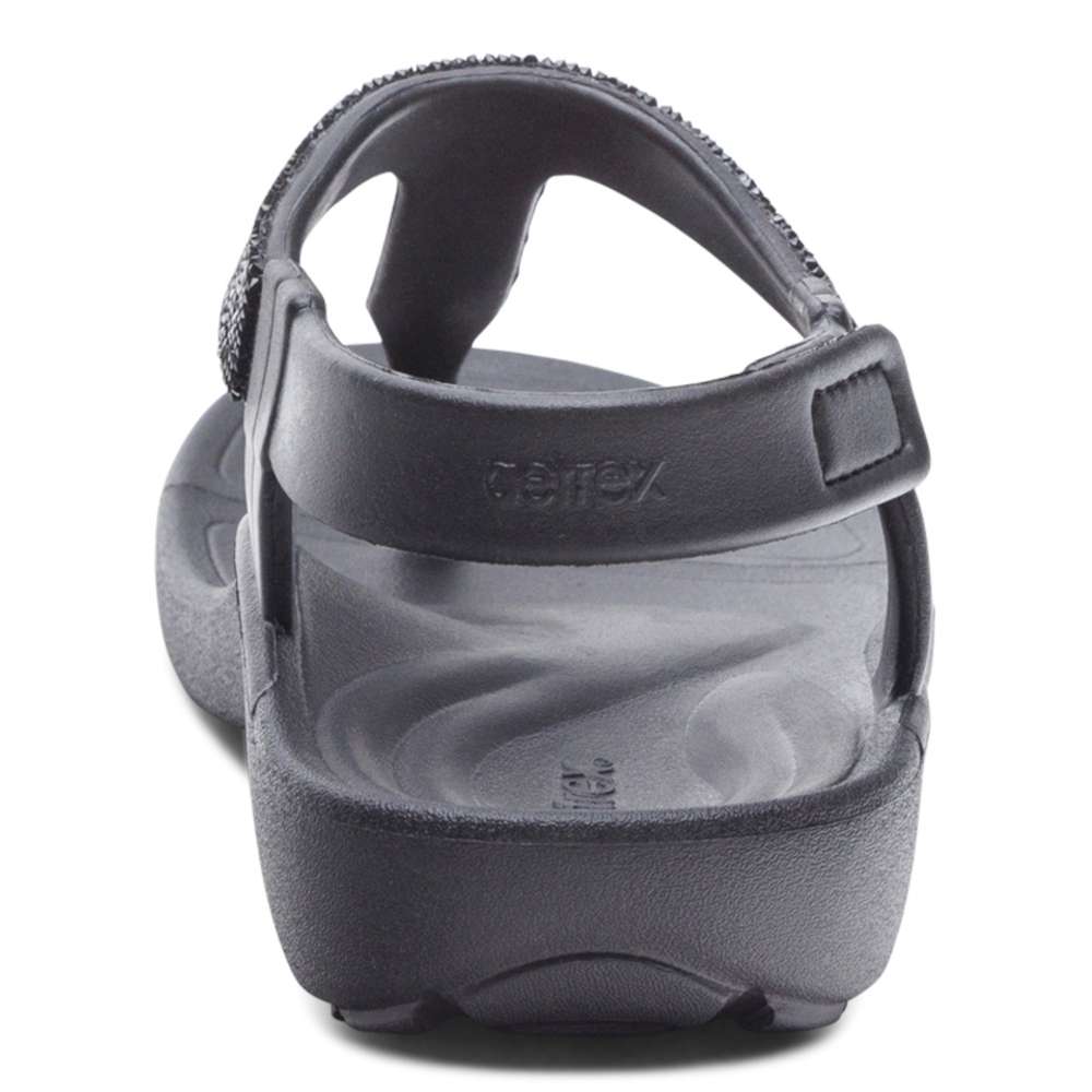 Skyler Sandal - Black Sparkle