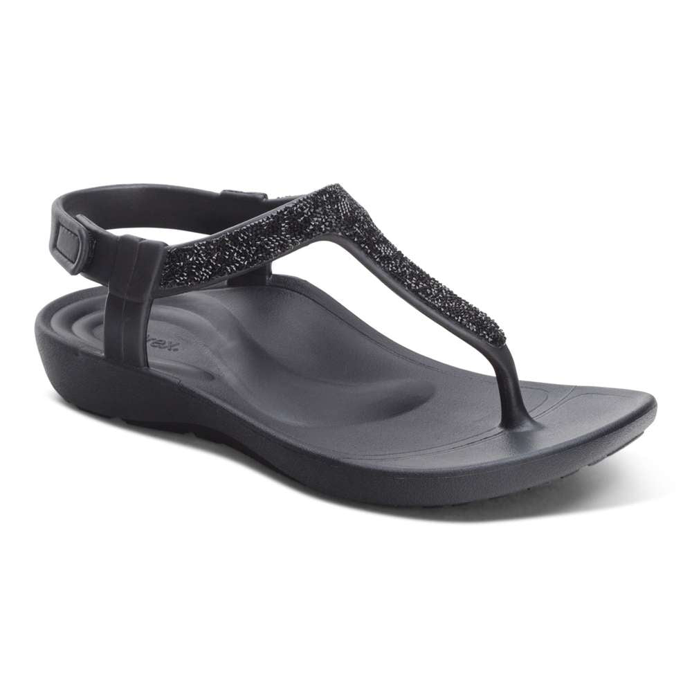 Skyler Sandal - Black Sparkle