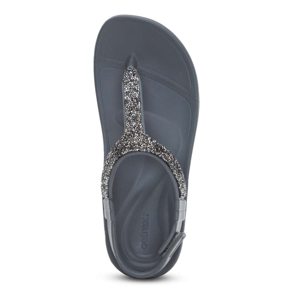 Skyler Sandal - Pewter Sparkle