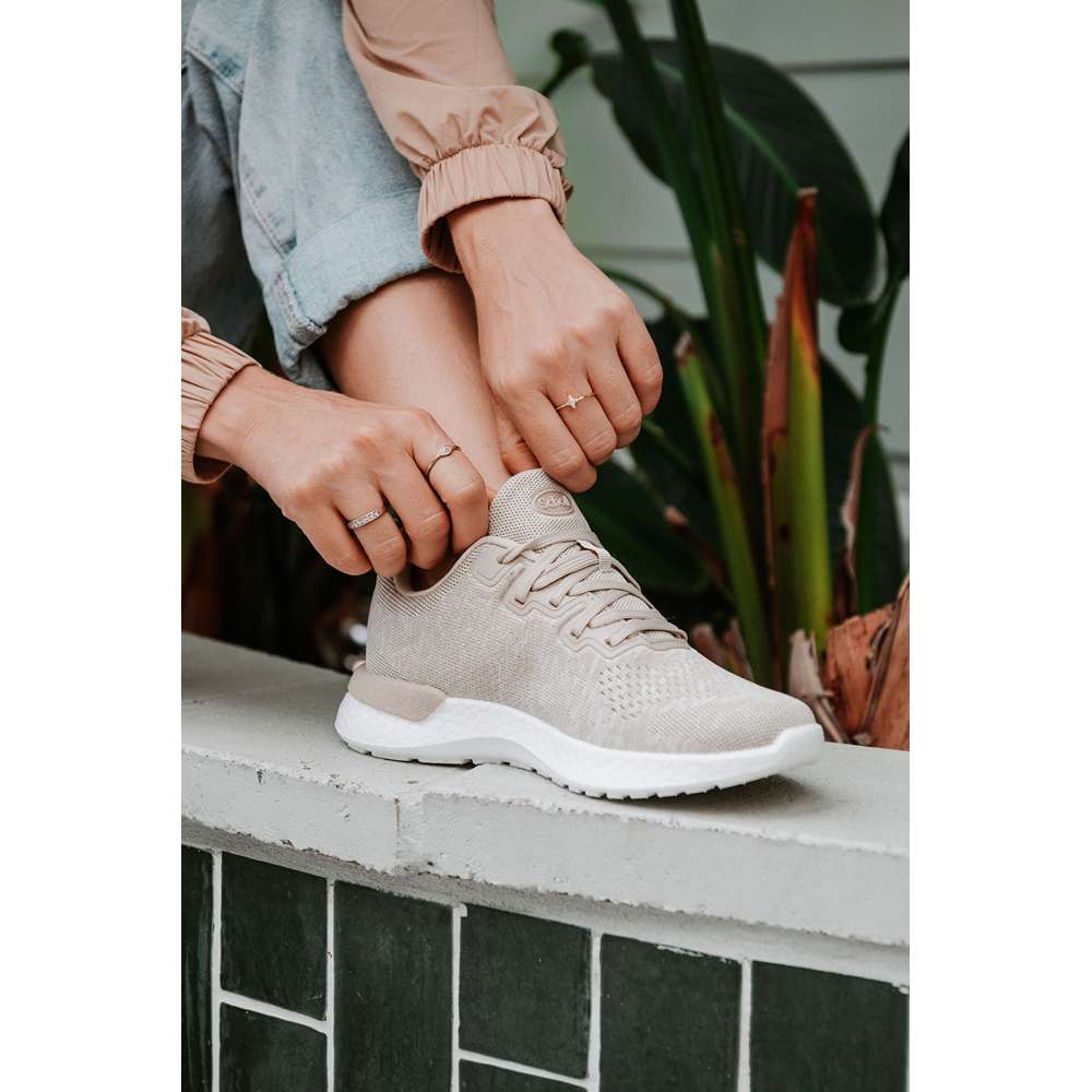 Maisie Lace-Up Active Sneaker - Taupe