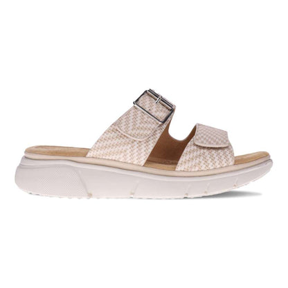 Rage Slide Sandal - Beige Raffia