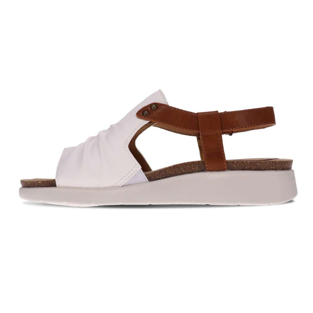 Tyler Back Strap Sandal - White/Tan