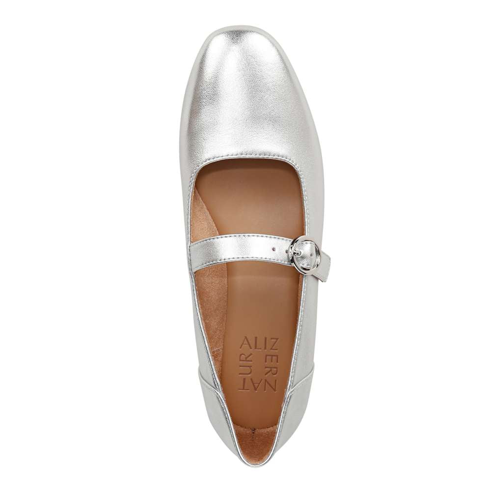 Kelly Mary-Jane Flat - Silver