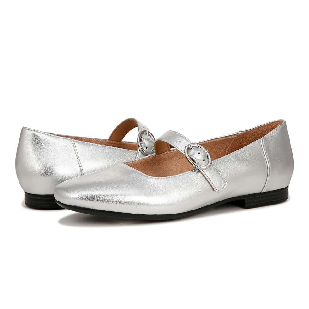 Kelly Mary-Jane Flat - Silver