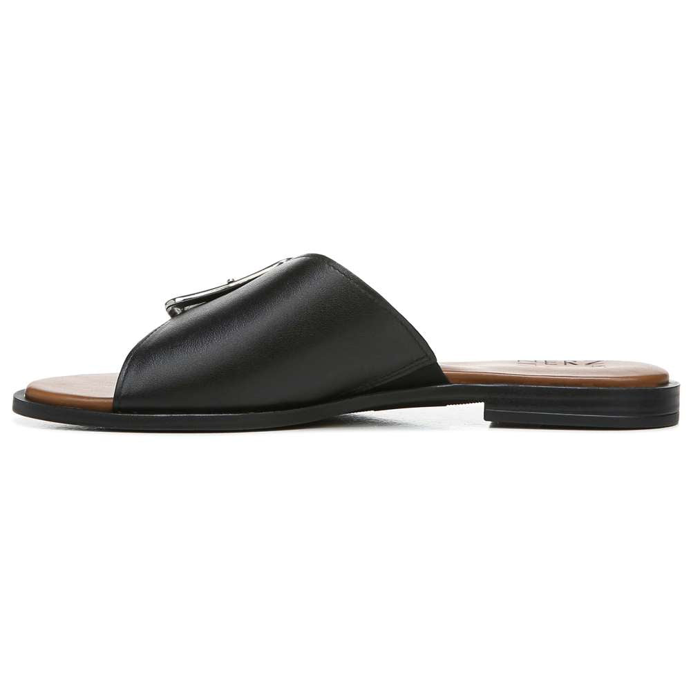 Forrest Slide Sandal - Black Leather