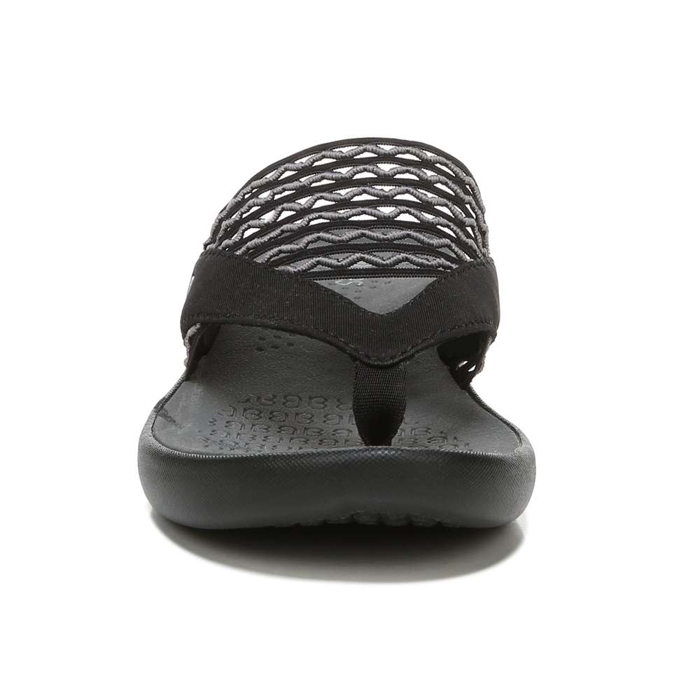 Cabana Flip-Flop Sandal - Black Fabric