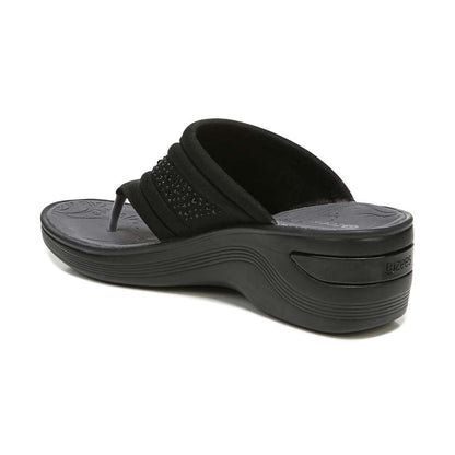 Dazzle Me Wedge Sandal - Black