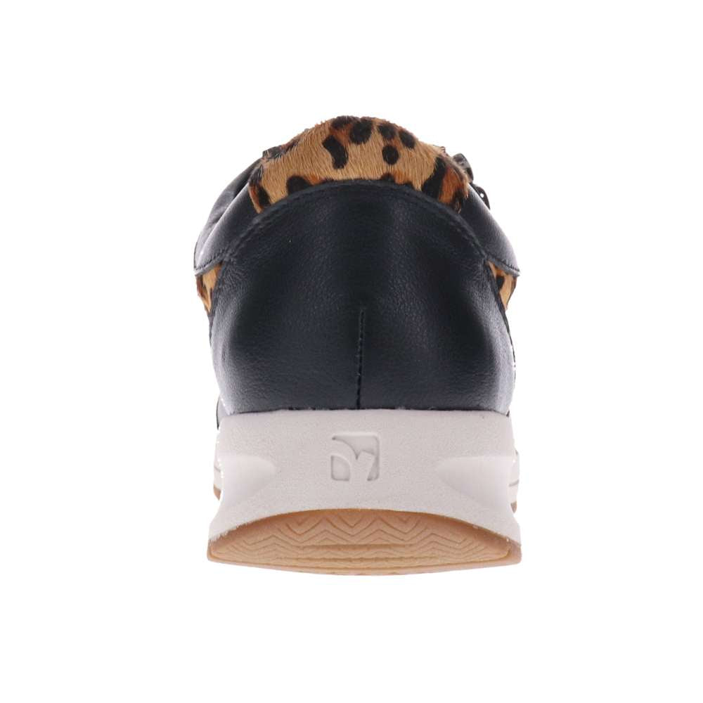 Boston Zip Sneaker - Black/Leopard