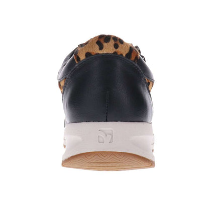 Boston Zip Sneaker - Black/Leopard