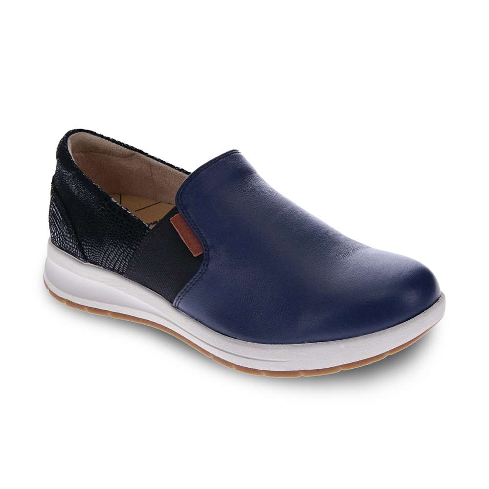 Panama Slip-On Sneaker - Blue French/Black Lizard