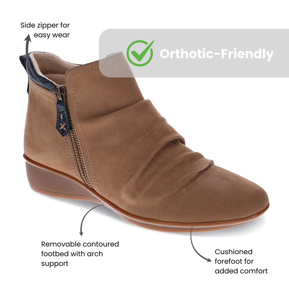 Plymouth Boot - Toffee Nubuck/Navy Lizard