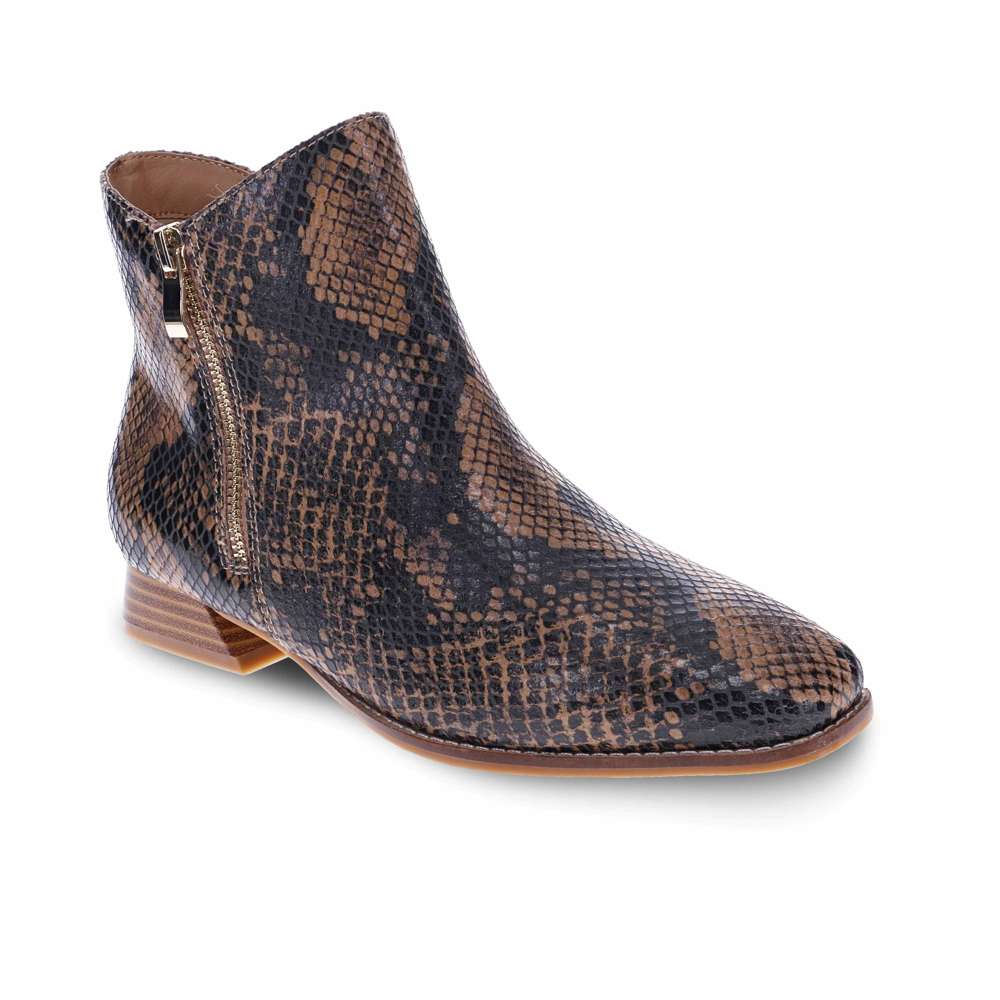 Felicity Ankle Boot - Brown Snake