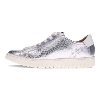 Luna Lace-Up Sneaker - Silver Snake