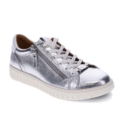 Luna Lace-Up Sneaker - Silver Snake