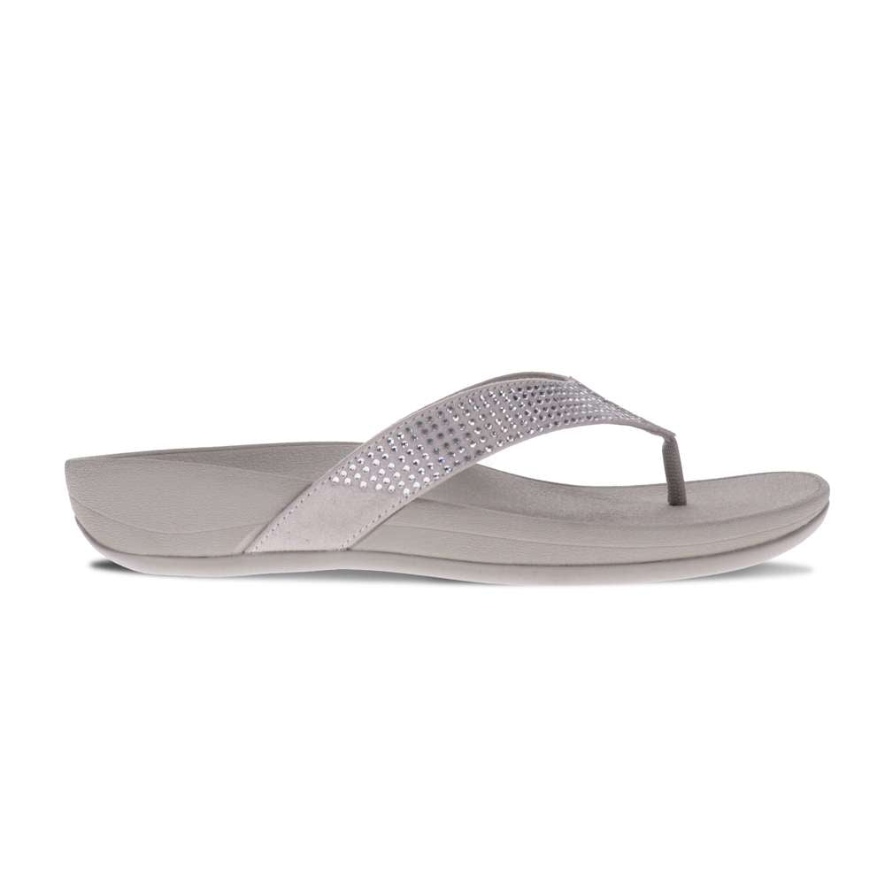 Allora Toe Post Sandal - Silver Rhinestone
