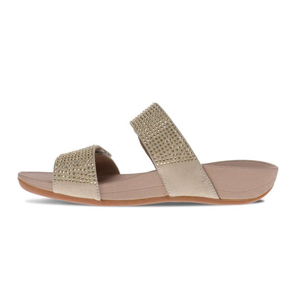Avoca Slide Sandal - Champagne Rhinestone