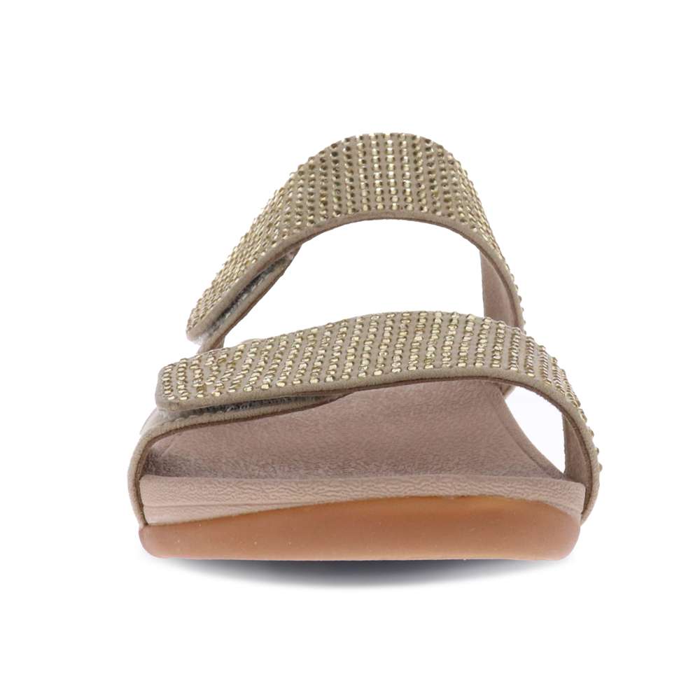 Avoca Slide Sandal - Champagne Rhinestone