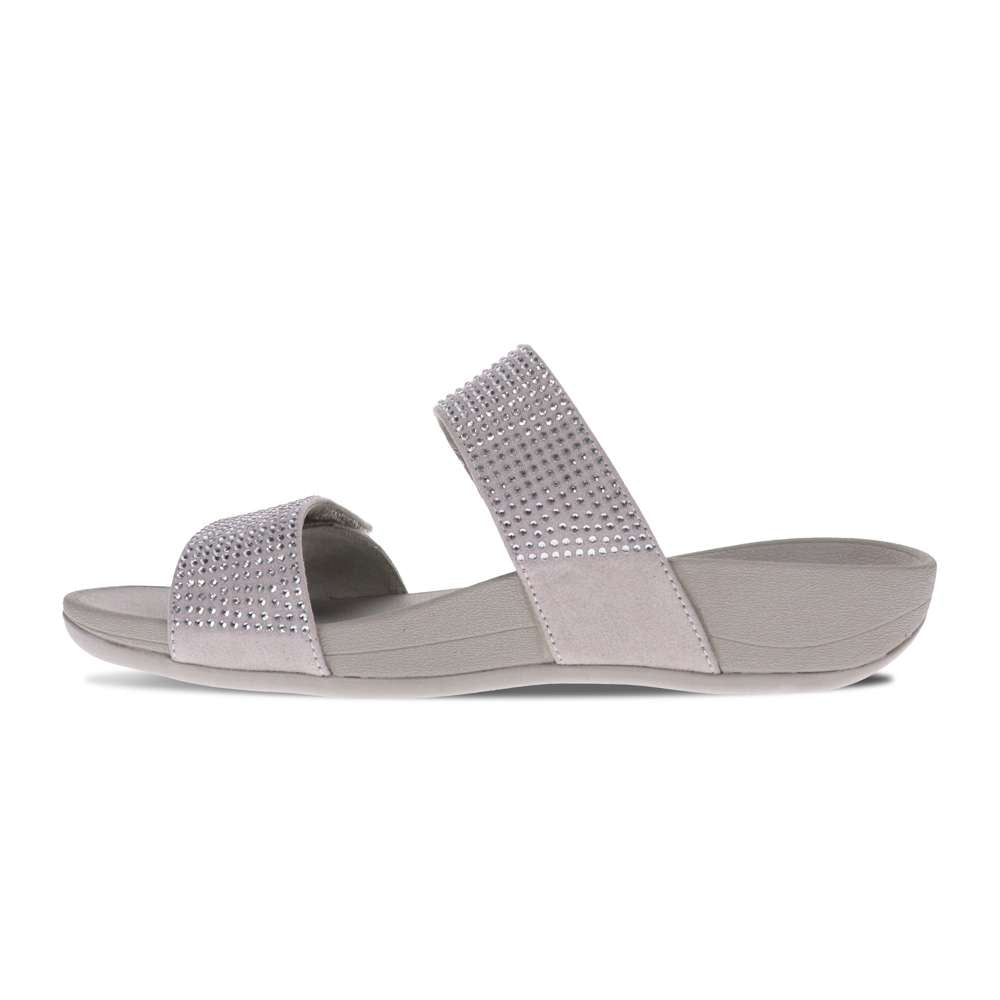 Avoca Slide Sandal - Silver Rhinestone