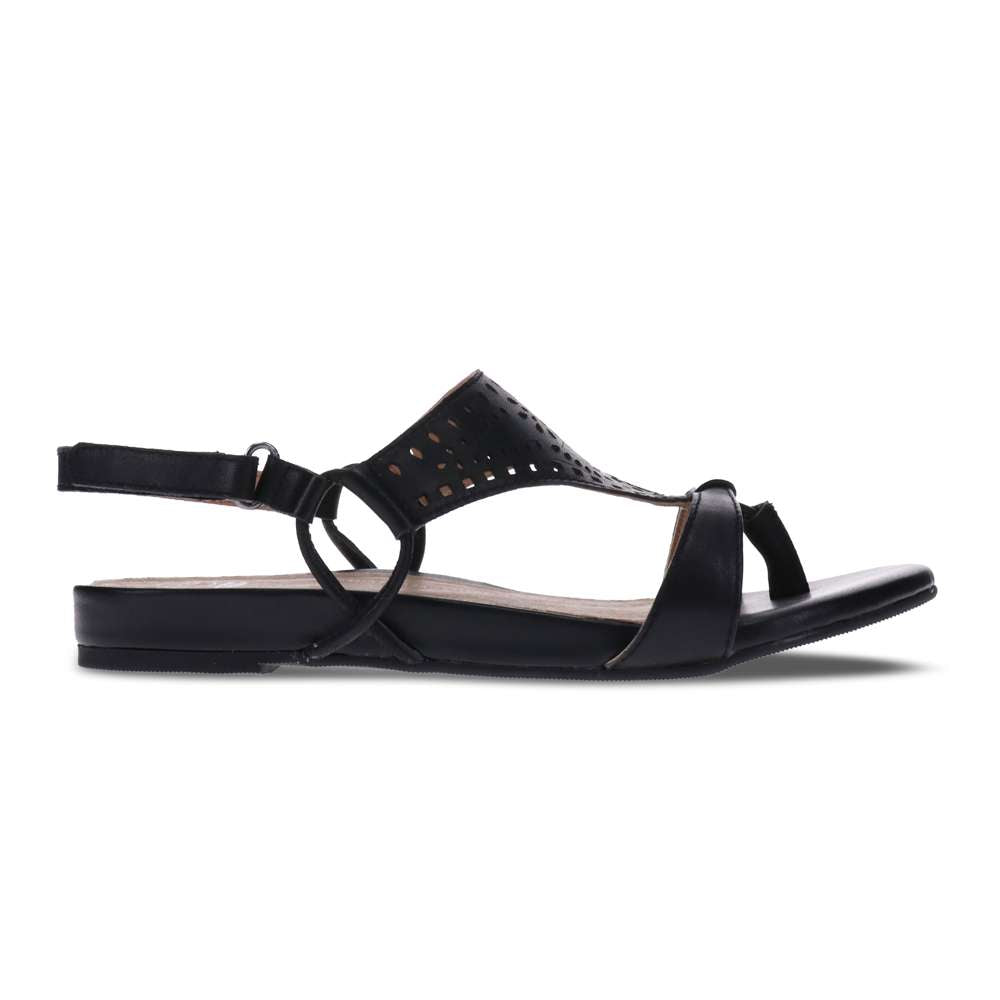 Maggie Flat Sandal - Black