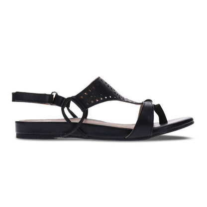 Maggie Flat Sandal - Black