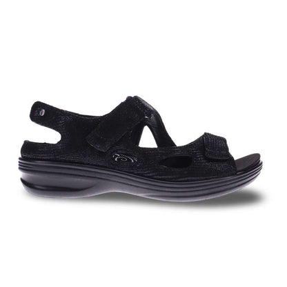 Astoria Sandal - Black Lizard