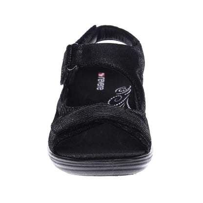 Astoria Sandal - Black Lizard