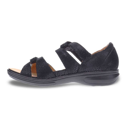 Geneva Sandal - Black Lizard