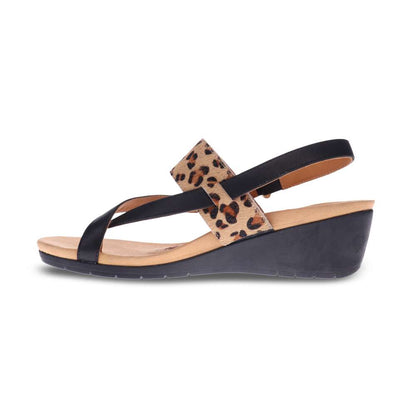 Honolulu Back Strap Wedge - Leopard