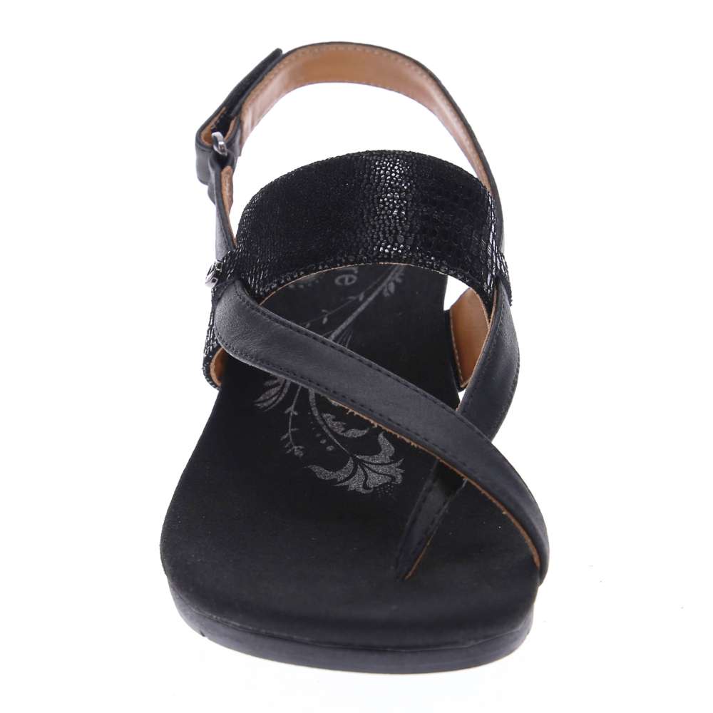 Honolulu Back Strap Wedge - Onyx/Black Lizard