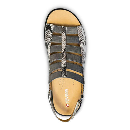 Olympia Elastic Sandal - Natural Snake