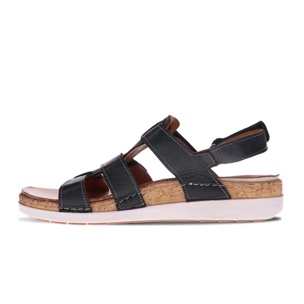 Santorini Gladiator Sandal - Black