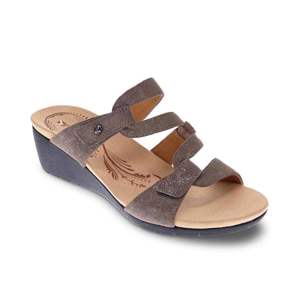 Sofia Wedge - Rusty Metallic