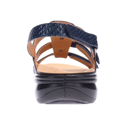 Toledo Back Strap Sandal - Navy Snake/Blue