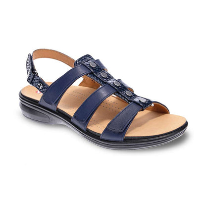 Toledo Back Strap Sandal - Navy Snake/Blue
