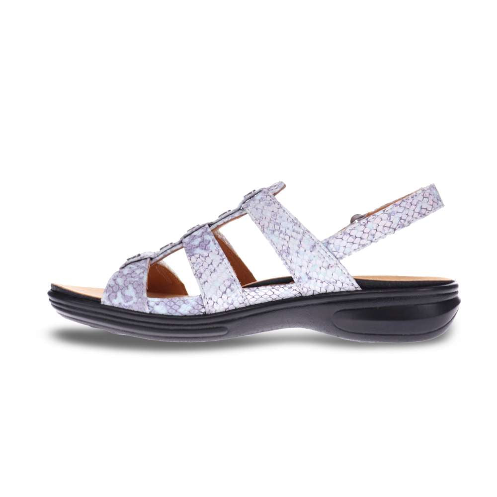 Toledo Back Strap Sandal - Teal Snake