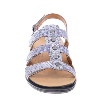 Toledo Back Strap Sandal - Teal Snake