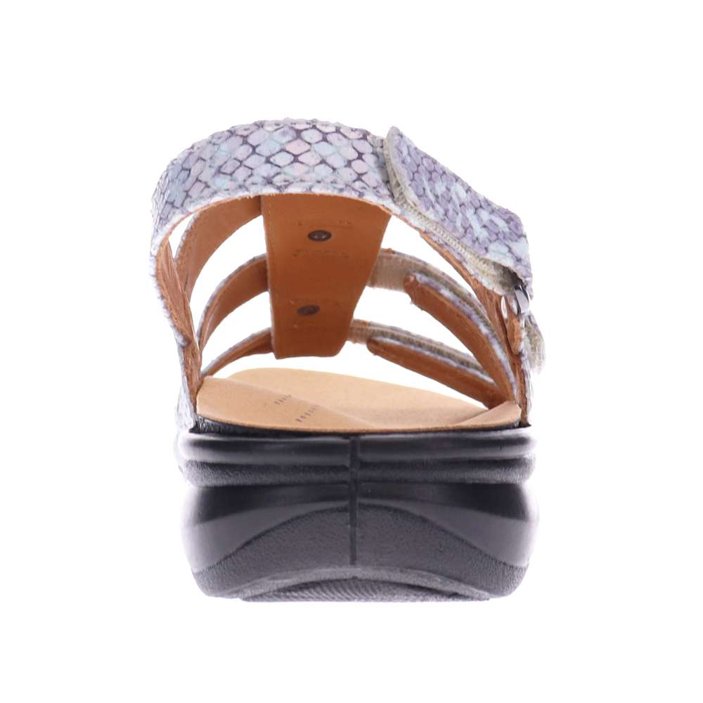 Toledo Back Strap Sandal - Teal Snake