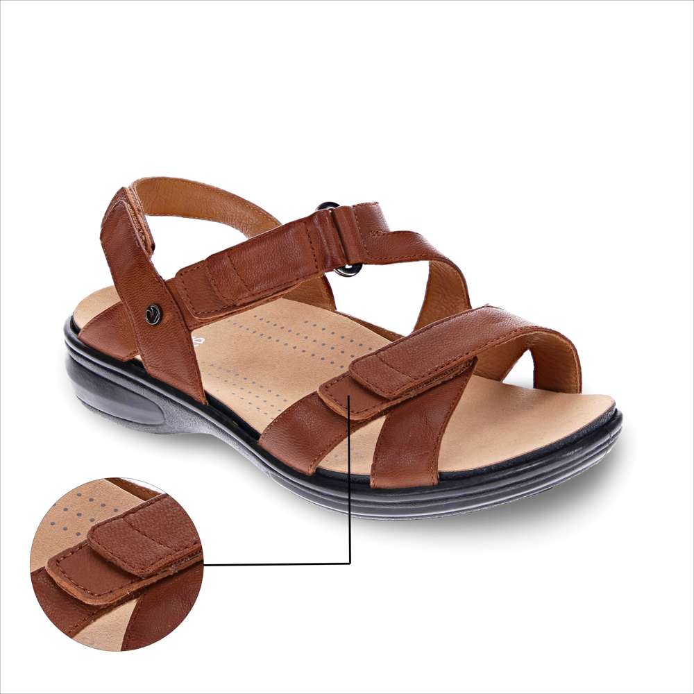 Zanzibar Adjustable Sandal - Cognac