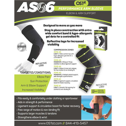 Sports Compression Arm Sleeve (AS6) - Black