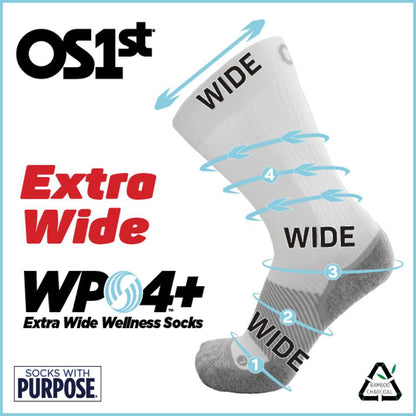 Wide Crew Wellness Performance Sock (WP4+) - Black