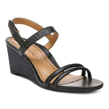 Emmy Wedge Sandal - Black