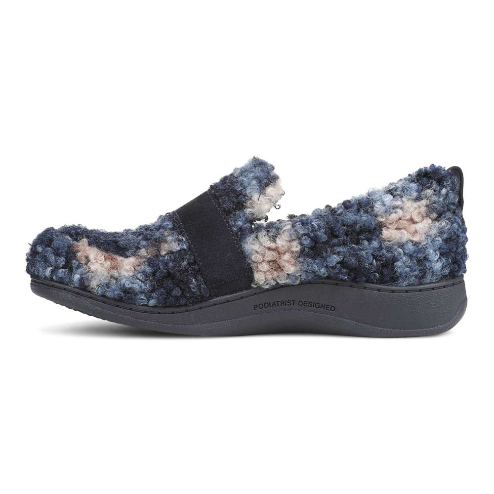 Imogen Slipper - Navy Multi
